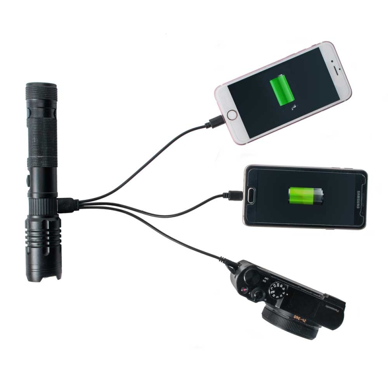 Origin Outdoor Led Flashlight 'Powerbank' 1000 lumen Black