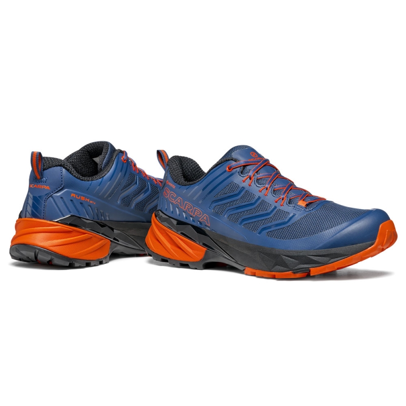 Scarpa Rush GTX blue/fiesta
