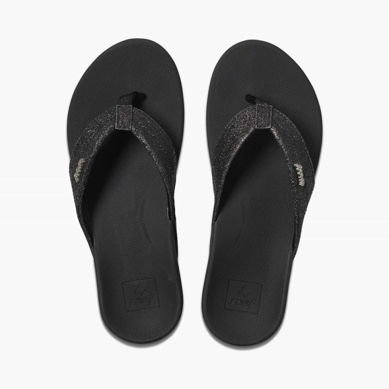 Reef Ortho-Spring Women's Black/Black Glitter
