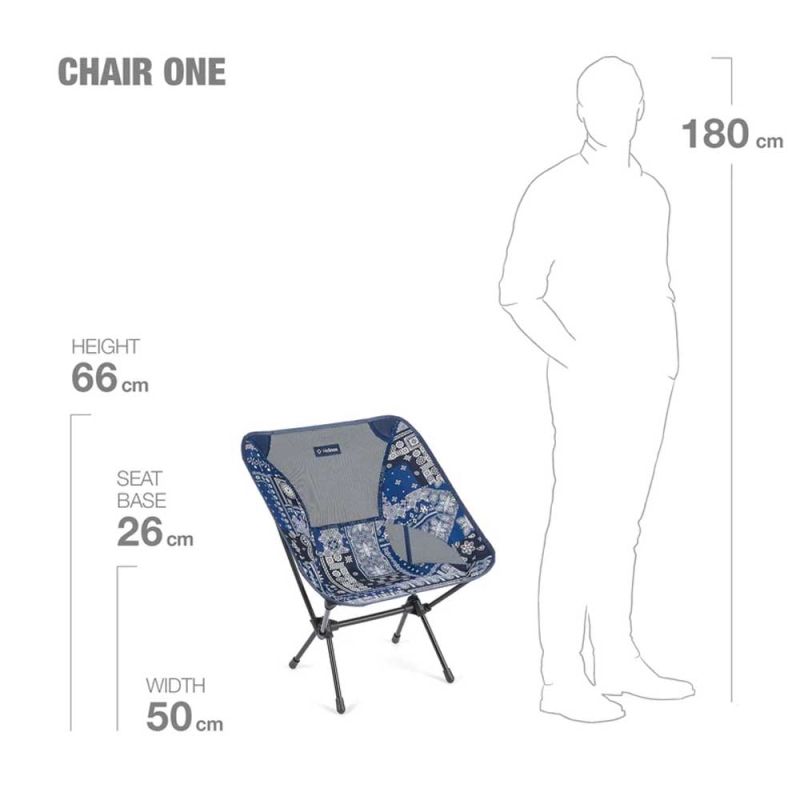 Helinox Chair One Blue Bandanna Quilt