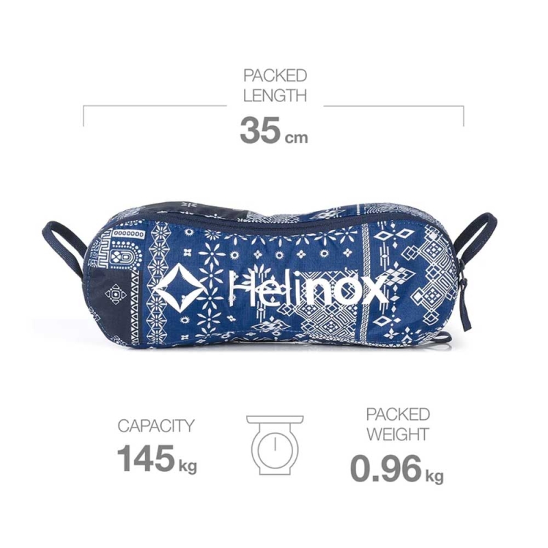 Helinox Chair One Blue Bandanna Quilt