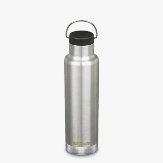 Klean Kanteen Isolatiefles Classic met ringdop 592ml/20oz brushed stainless