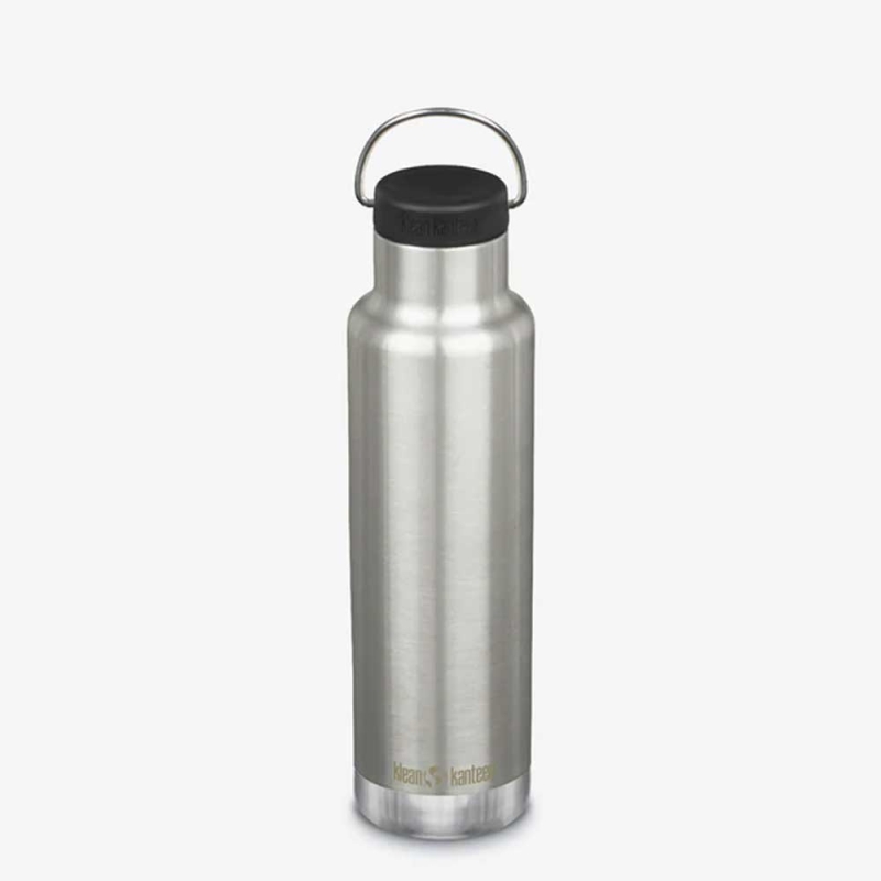 Klean Kanteen Isolatiefles Classic met ringdop 592ml/20oz brushed stainless