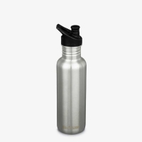 Klean Kanteen Drinkfles Classic met sportdop 800ml/27oz brushed stainless