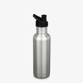 Klean Kanteen Drinkfles Classic met sportdop 800ml/27oz brushed stainless