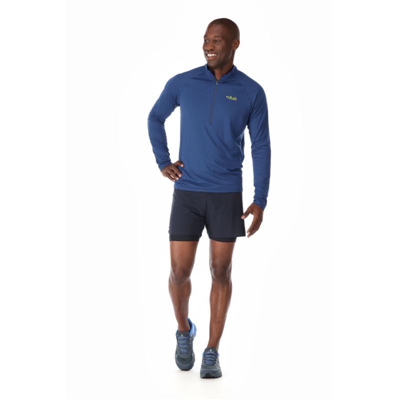 RAB Sonic Long Sleeve Zip  Nightfall Blue