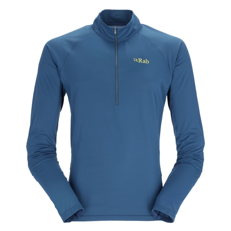 RAB Sonic Long Sleeve Zip  Nightfall Blue
