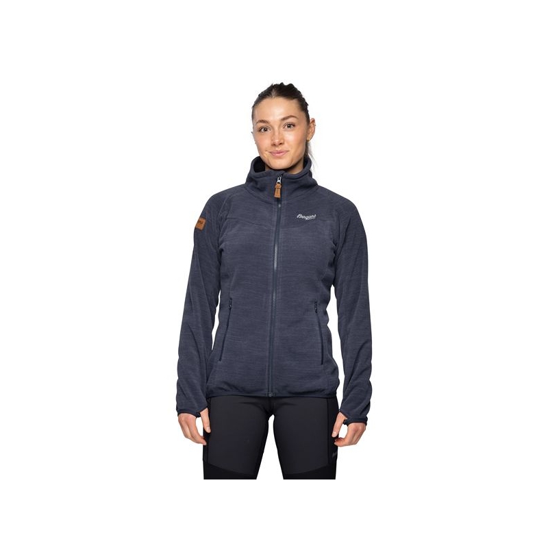 Bergans Hareid Fleece NoHood Jacket Women's Dark Navy
