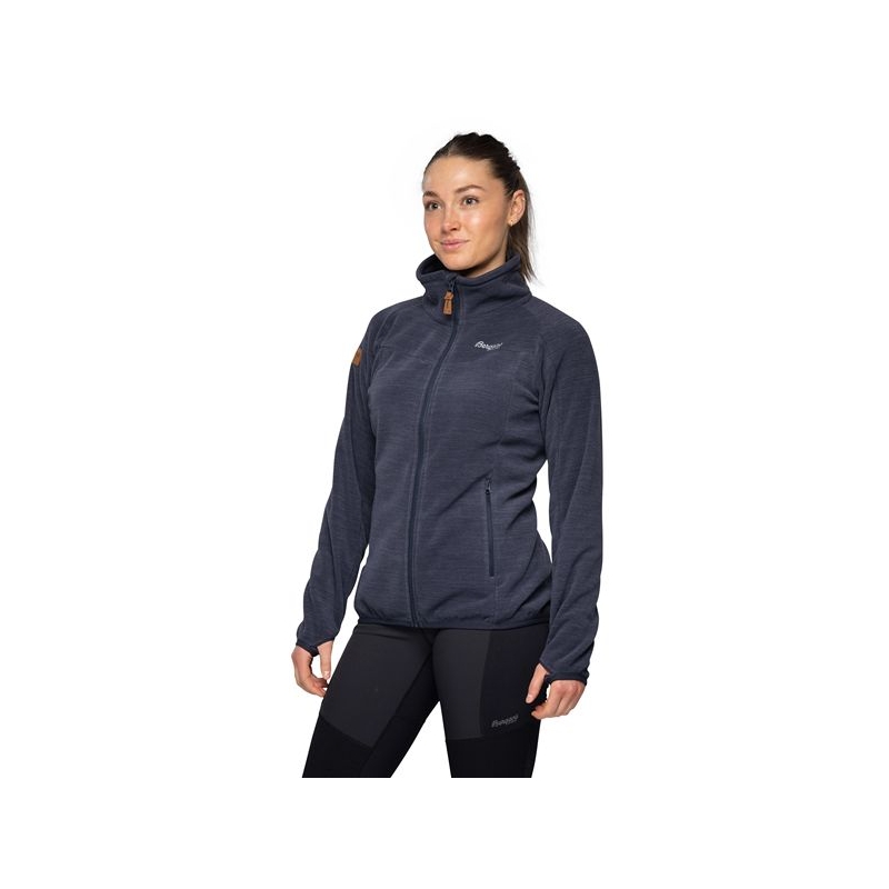 Bergans Hareid Fleece NoHood Jacket Women's Dark Navy