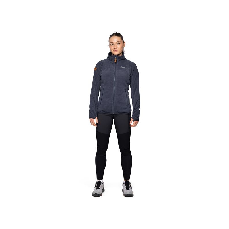 Bergans Hareid Fleece NoHood Jacket Women's Dark Navy