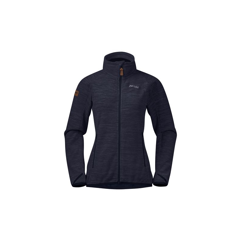 Bergans Hareid Fleece NoHood Jacket Women's Dark Navy