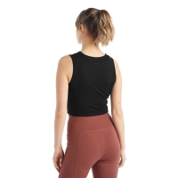 Icebreaker ZoneKnit Cropped Bra-Tank Women's Black