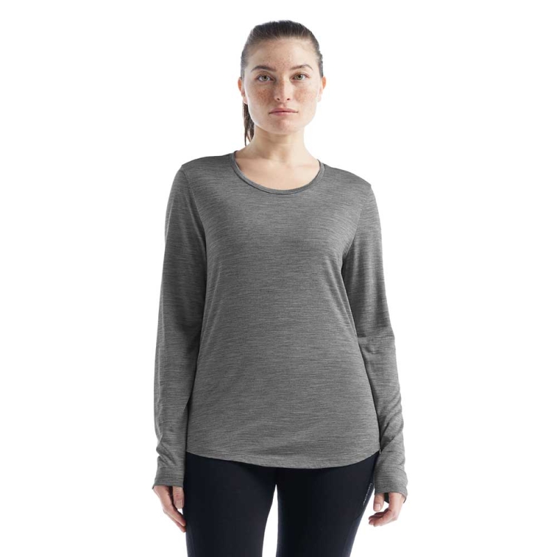 Icebreaker Sphere II Long Sleeve Tee Women's Metro HTHR