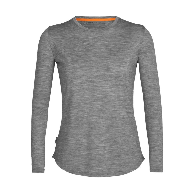 Icebreaker Sphere II Long Sleeve Tee Women's Metro HTHR