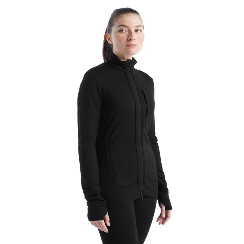Icebreaker Quantum III Long Sleeve Zip Women's Black