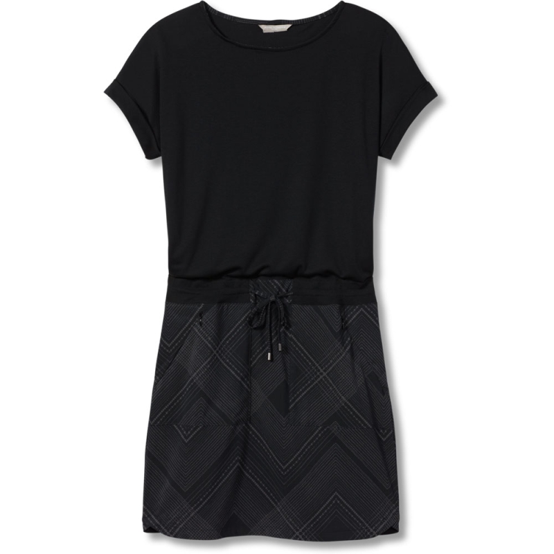 Royal Robbins Spotless Evolution Dress Women's Black Geo Dot PT