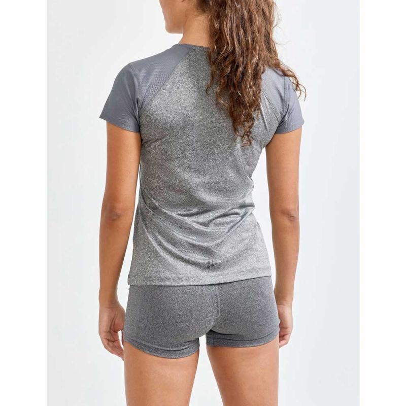 Craft Advanced Ess Slim Short Sleeve Tee Women's D.Grey Melange