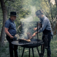 Barebones Cowboy Fire Pit Grill Side Table 30