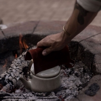 Barebones Leather Hot Pad Terracotta