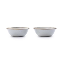Barebones Bowl Enamel 2 Pcs Egg Shell
