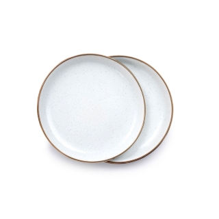 Barebones Small Plate Enamel 2 Pcs Egg Shell