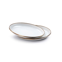 Barebones Small Plate Enamel 2 Pcs Egg Shell