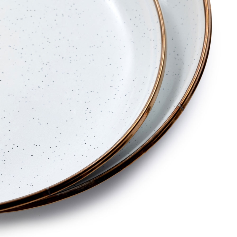 Barebones Small Plate Enamel 2 Pcs Egg Shell