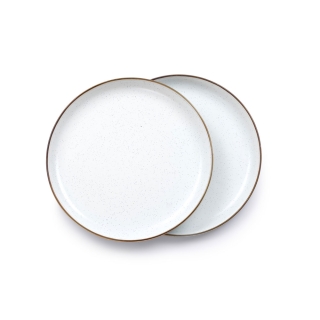 Barebones Plate Enamel 2 Pcs Egg Shell