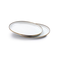 Barebones Plate Enamel 2 Pcs Egg Shell