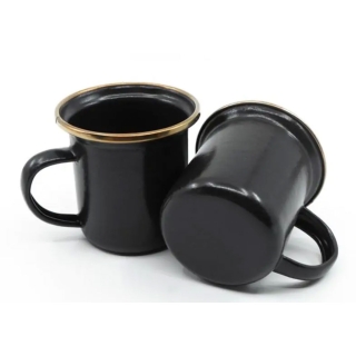 Barebones Espresso Cup Enamel 2 Pcs Charcoal