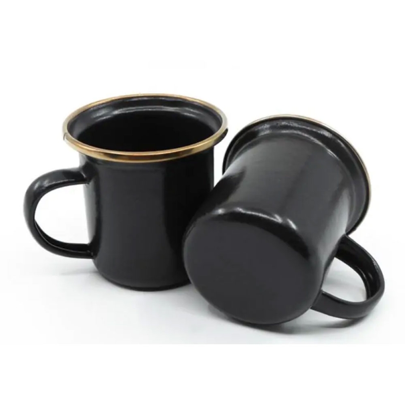 Barebones Espresso Cup Enamel 2 Pcs Charcoal