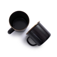 Barebones Cup Enamel 2 Pcs Charcoal