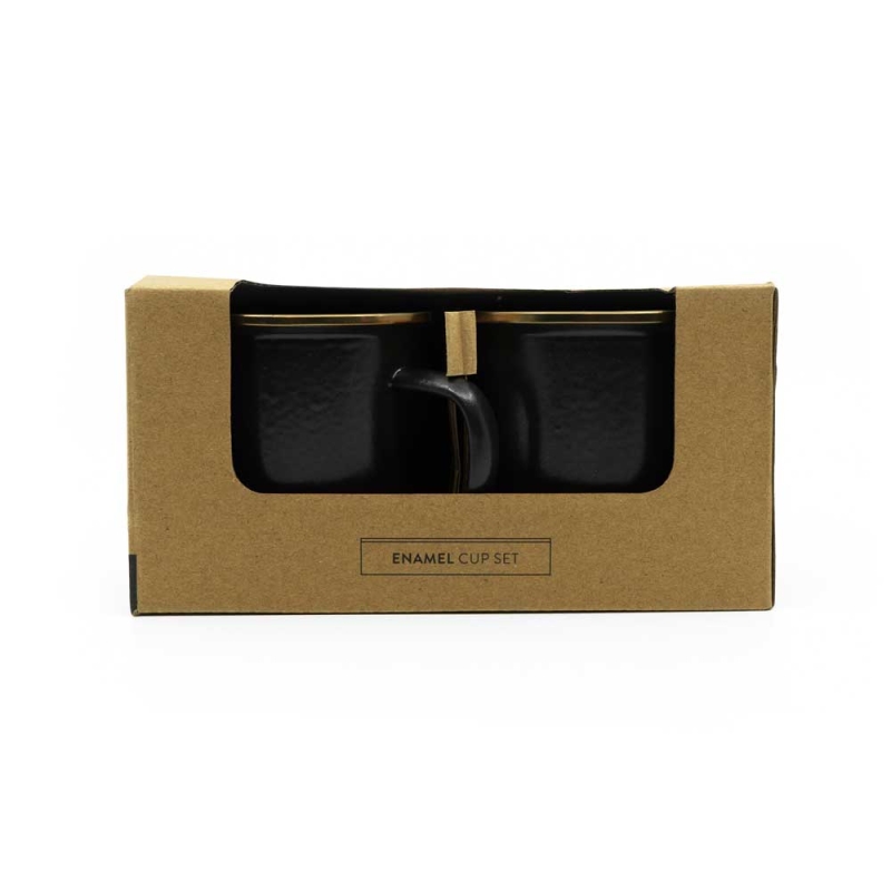 Barebones Cup Enamel 2 Pcs Charcoal