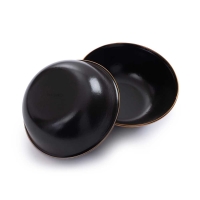 Barebones Bowl Enamel 2 Pcs Charcoal
