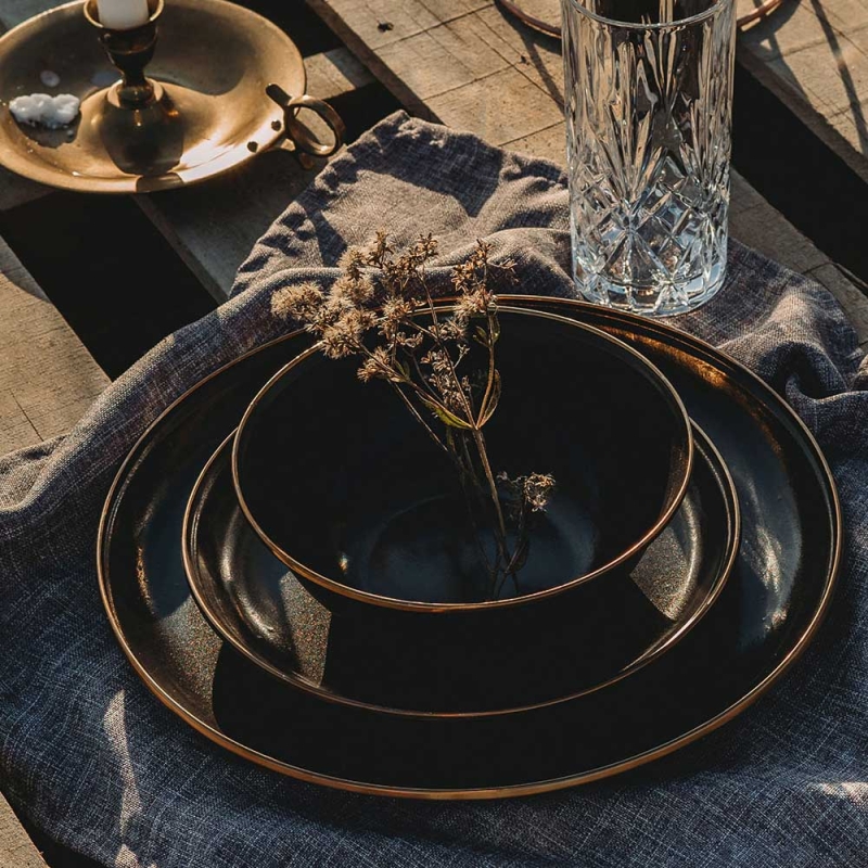 Barebones Plate Enamel 2 Pcs Charcoal