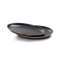 Barebones Plate Enamel 2 Pcs Charcoal