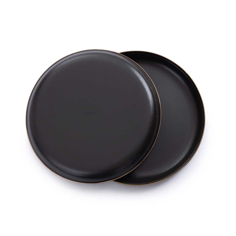 Barebones Plate Enamel 2 Pcs Charcoal