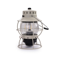 Barebones Railroad Lantern Vintage White