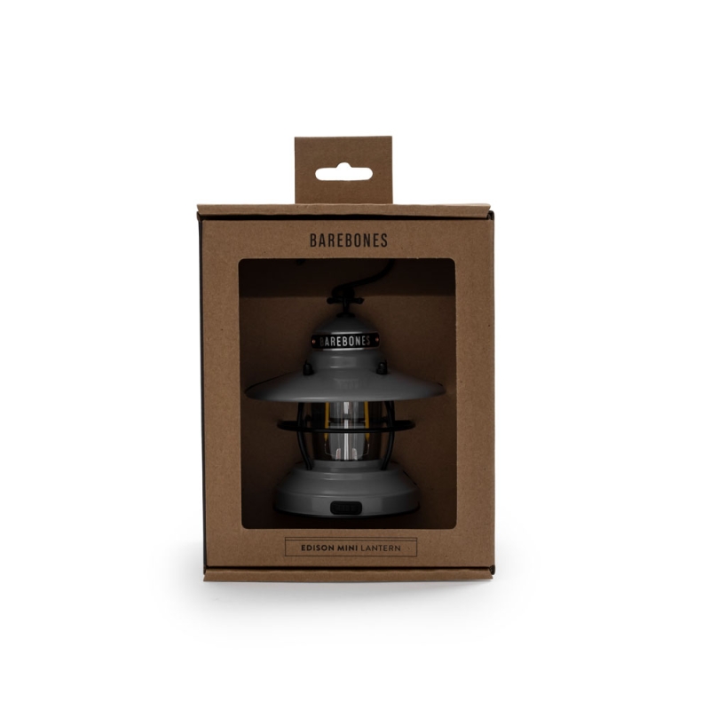 Barebones Mini Edison Lantern Grey