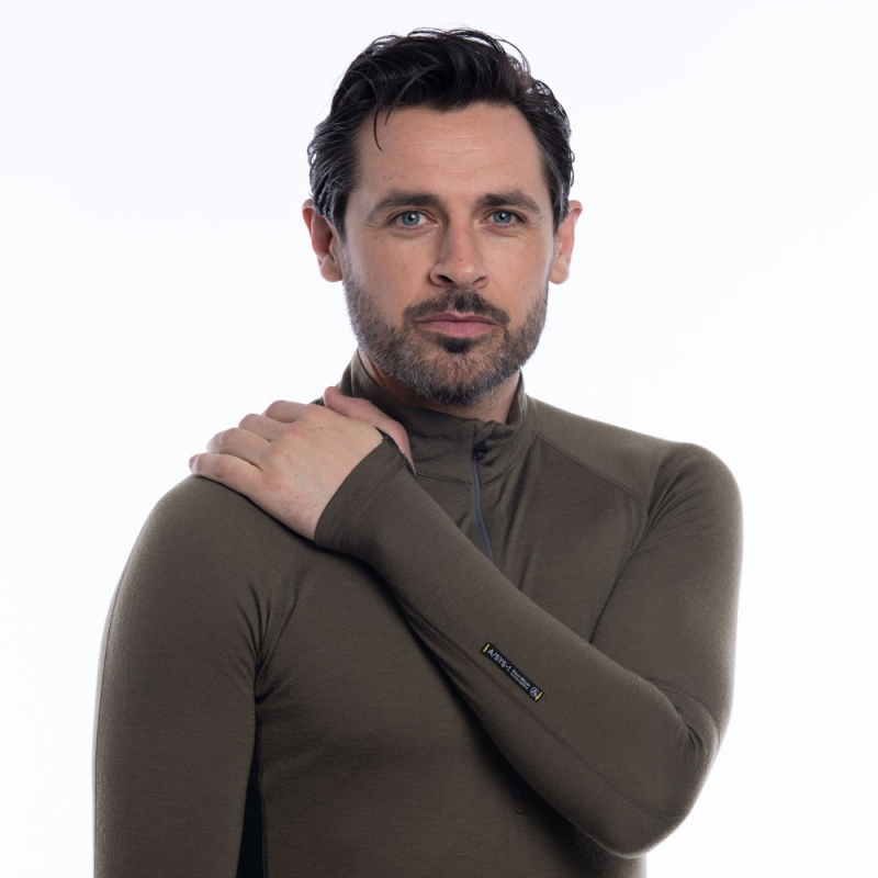 Artilect Flatiron 185 1/4 Zip Deep Olive/Black