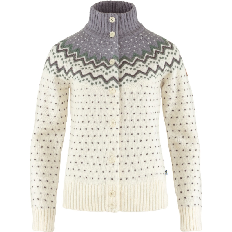Fjällräven Övik Knit Cardigan Women's Chalk White-Flint Grey