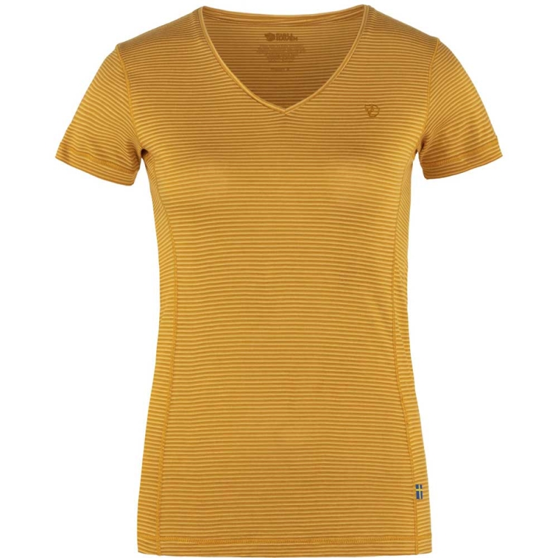 Fjällräven Abisko Cool T-Shirt Women's Mustard Yellow
