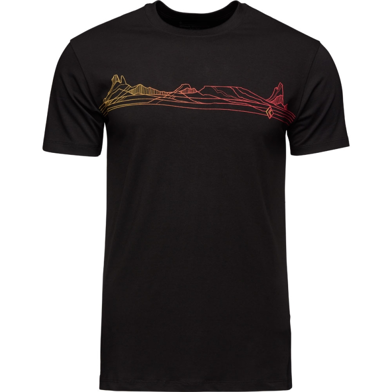 Black Diamond Desert Lines Ss Tee Black