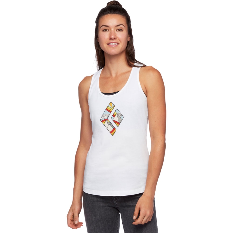 Black Diamond Rainbow Diamond Tank Women's White