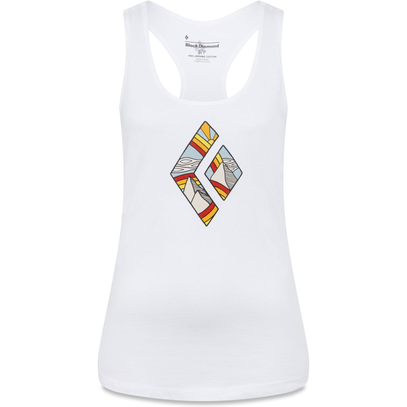 Black Diamond Rainbow Diamond Tank Women's White