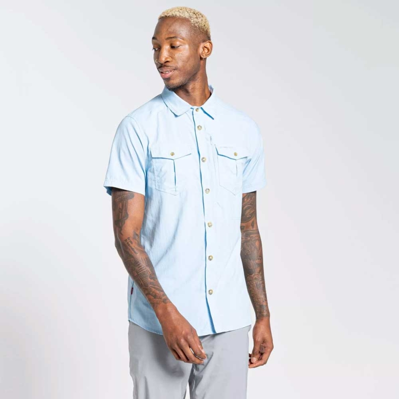 Craghoppers NosiLife Adventure II Short Sleeved Shirt Harbour Blue