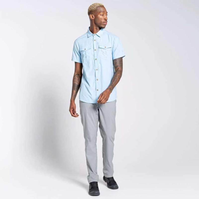 Craghoppers NosiLife Adventure II Short Sleeved Shirt Harbour Blue