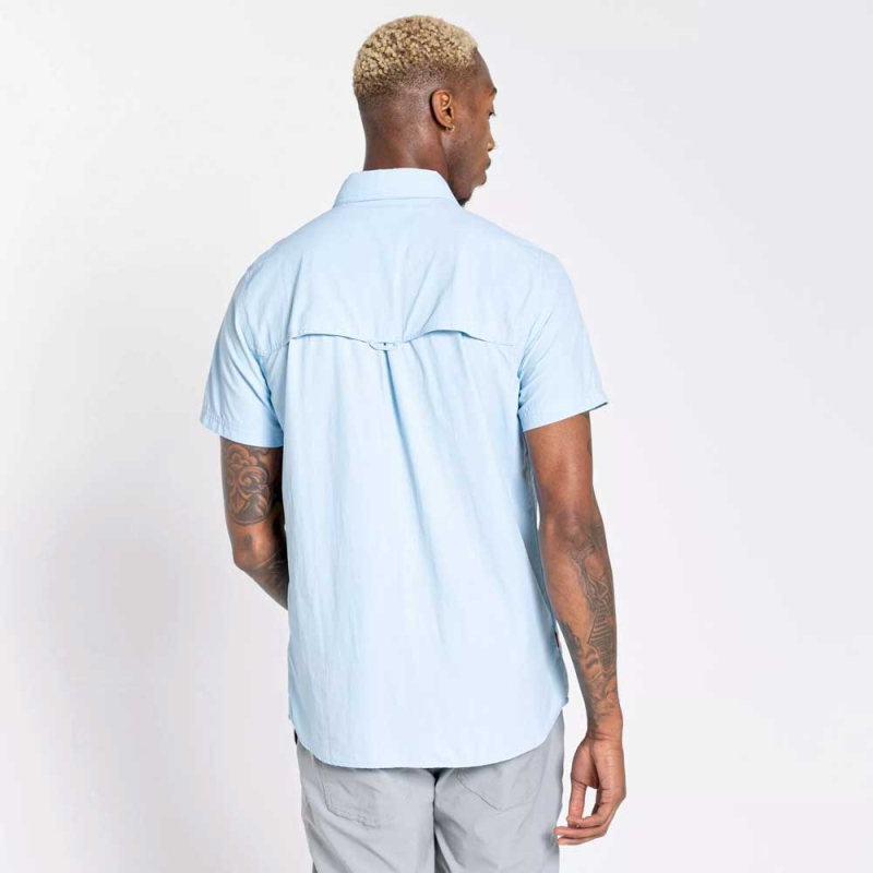 Craghoppers NosiLife Adventure II Short Sleeved Shirt Harbour Blue