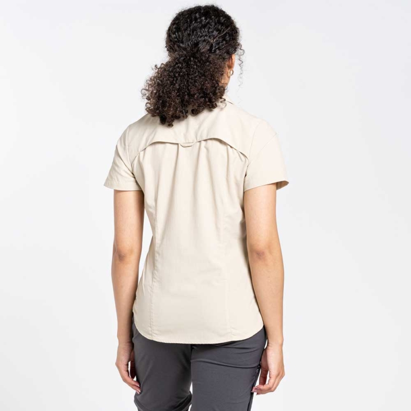 Craghoppers NosiLife Adventure II Short Sleeved Shirt Women's Desert Sand