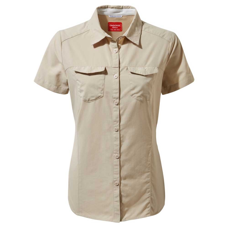 Craghoppers NosiLife Adventure II Short Sleeved Shirt Women's Desert Sand